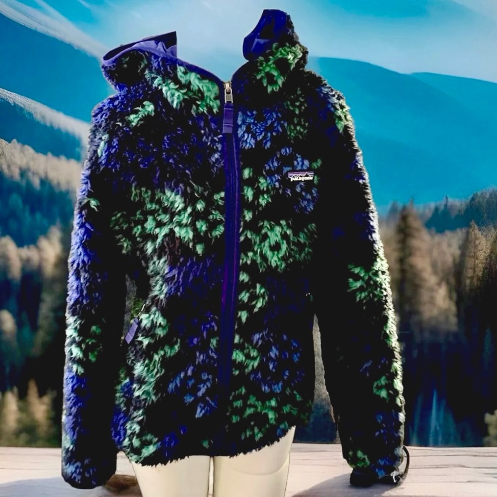 PATAGONIA Retro-X Wind Stop. Cardigan Hoodie. Fleece Jacket. Slipstream Blue.